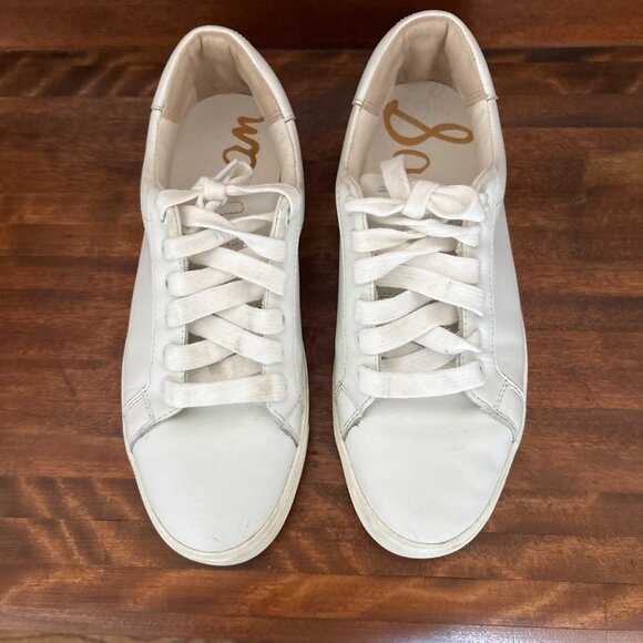 Sam Edelman Women's Ethyl Lace-Up Sneakers White Leather Size 9 - Picture 2 of 10